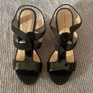 Adrienne vittadini cork wedge shoes women’s 7.5